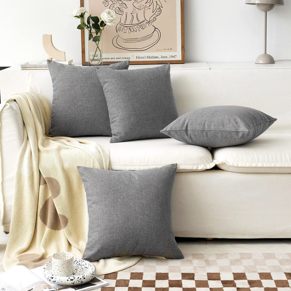 5047 Couch Pillow Covers Linen Square Throw Pillow Cases Cushion Covers